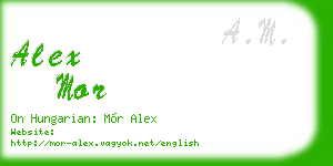 alex mor business card